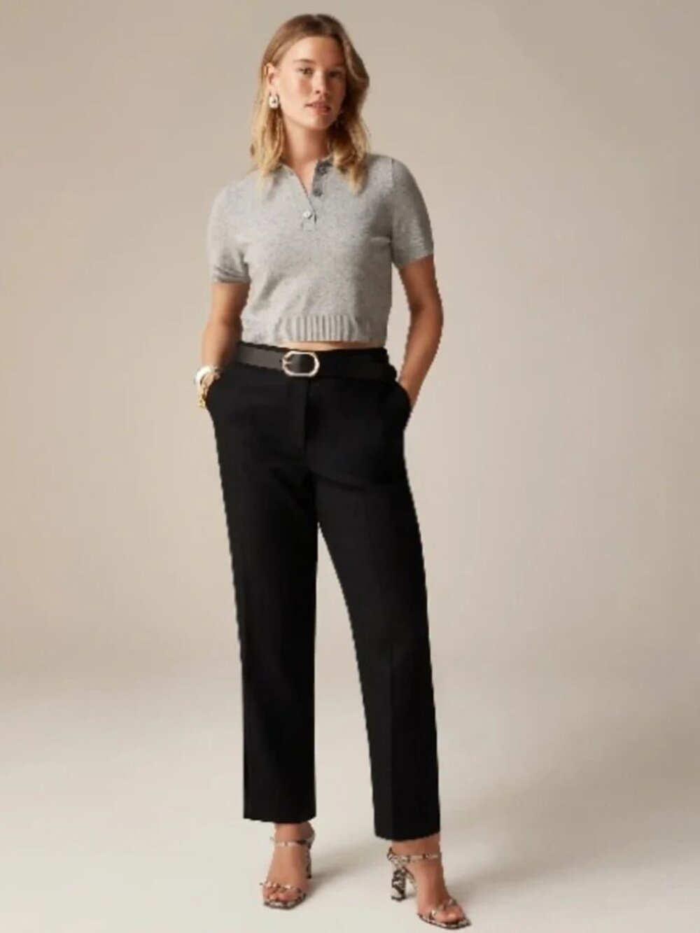 NWT J. Crew Kate Linen Blend lined Pants Black Mid Rise Straight Leg, Size 6P